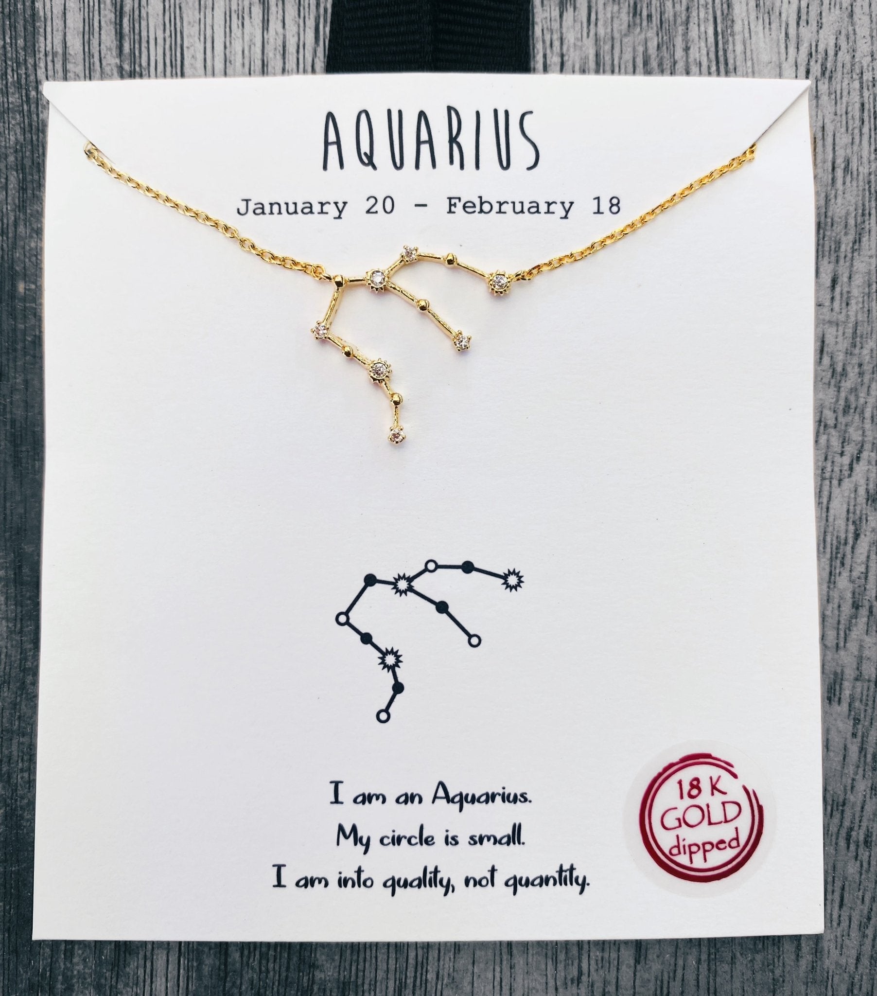 Aquarius Constellation Star Charm Necklace - UntamedEgo LLC.