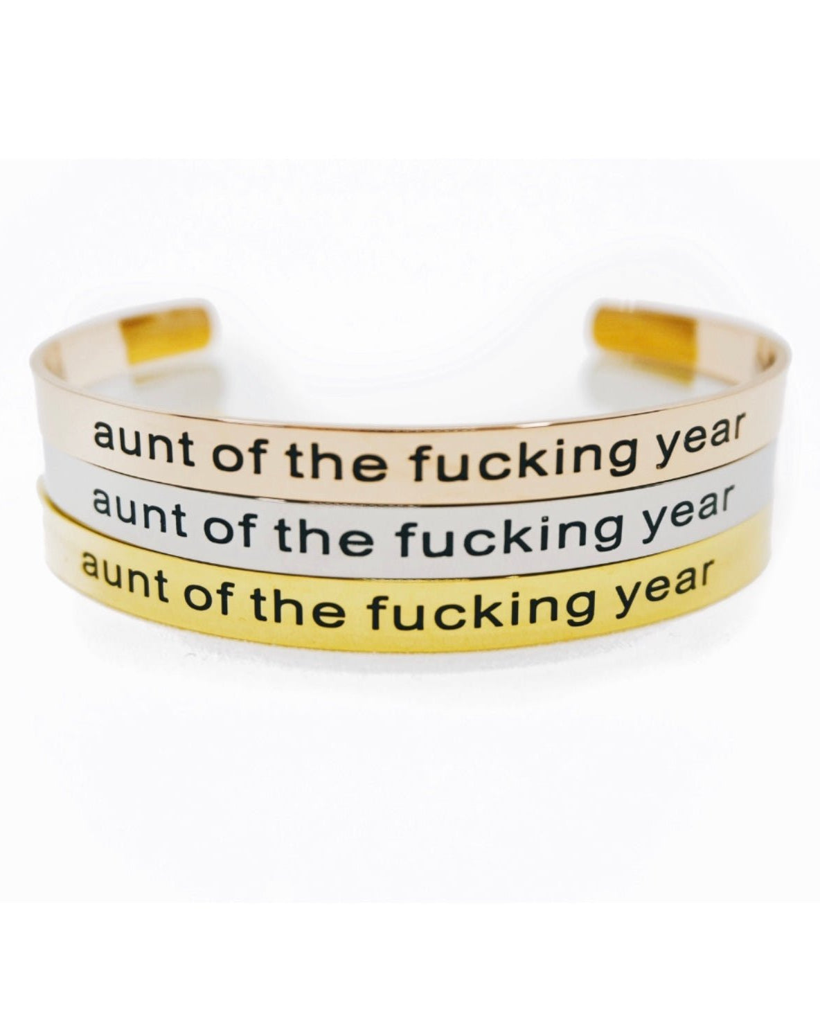 Aunt Of The Fucking Year Bracelet Cuff - UntamedEgo LLC.