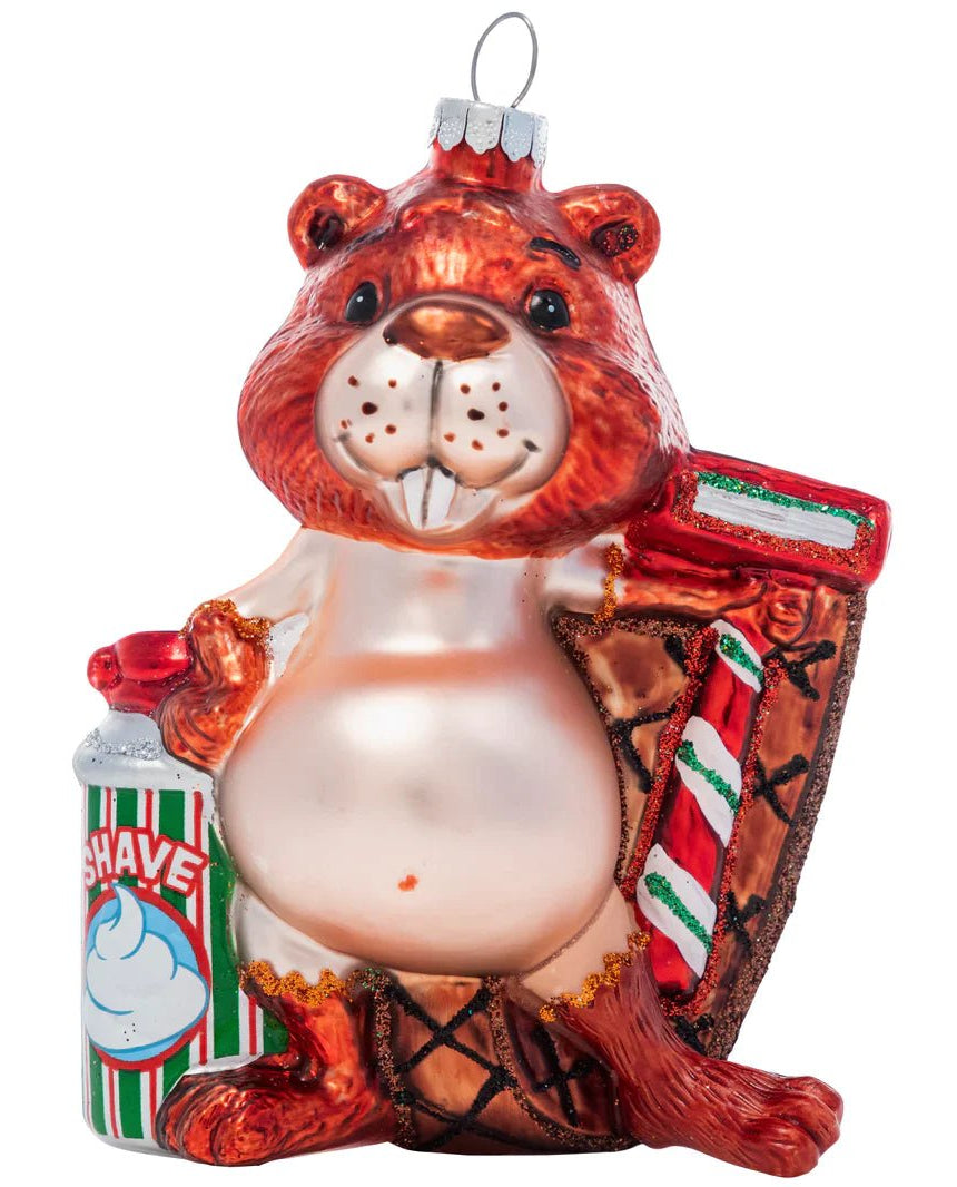 Bald Beaver Christmas Ornament - UntamedEgo LLC.