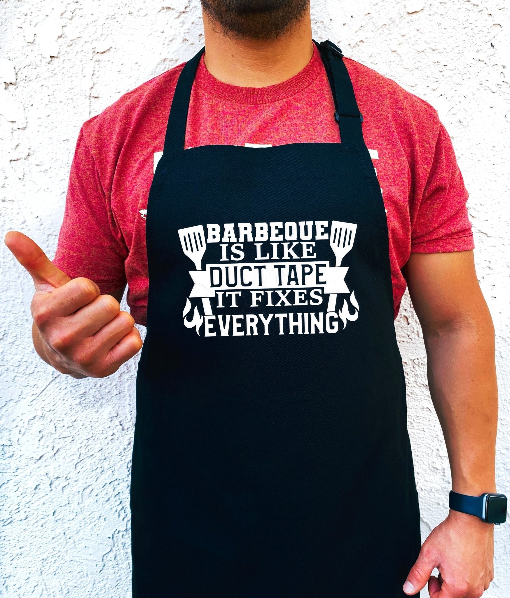 Barbeque Is Like Duct Tape it Fixes Everything Apron - UntamedEgo LLC.