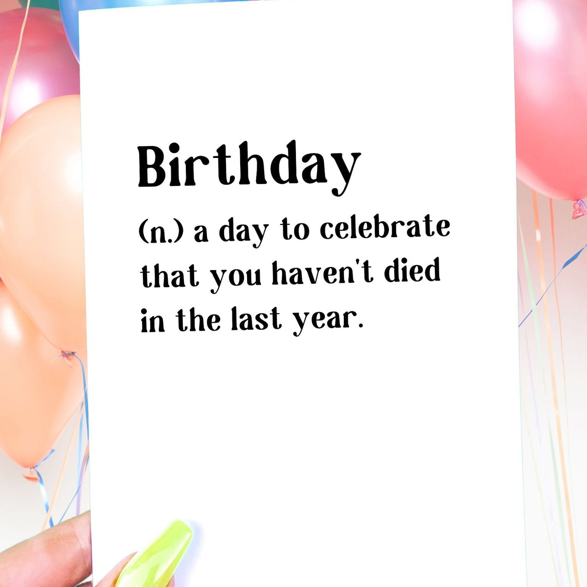 Birthday Definition Greeting Card UntamedEgo LLC.
