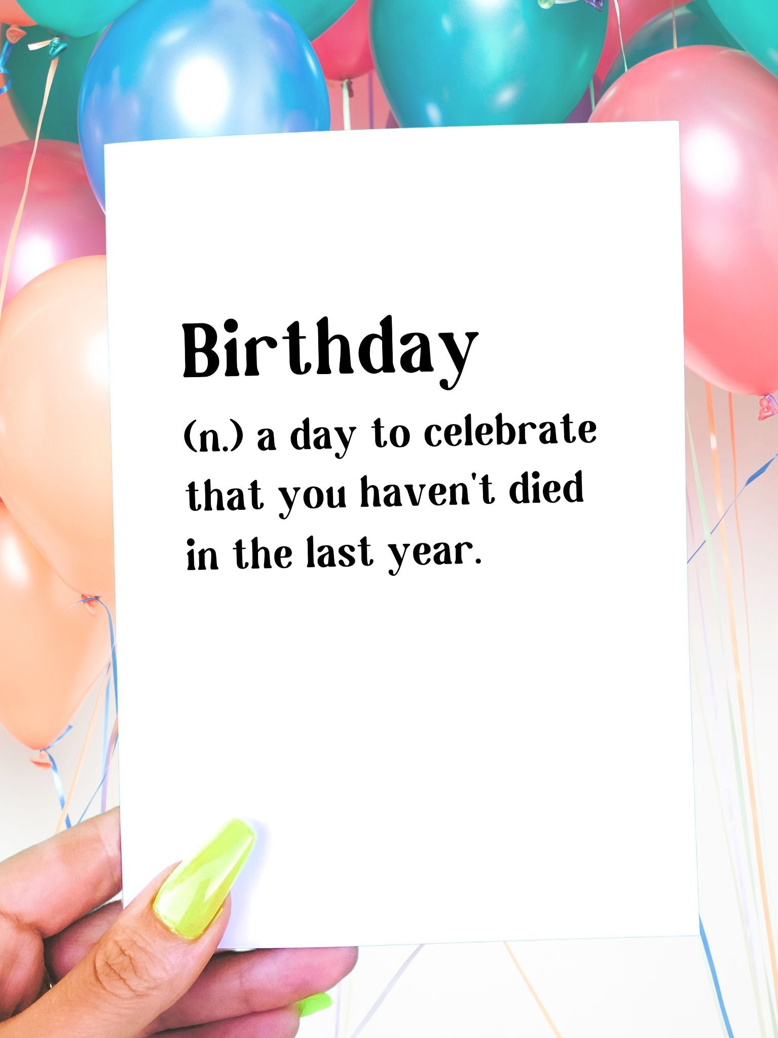 Birthday Definition Greeting Card - UntamedEgo LLC.