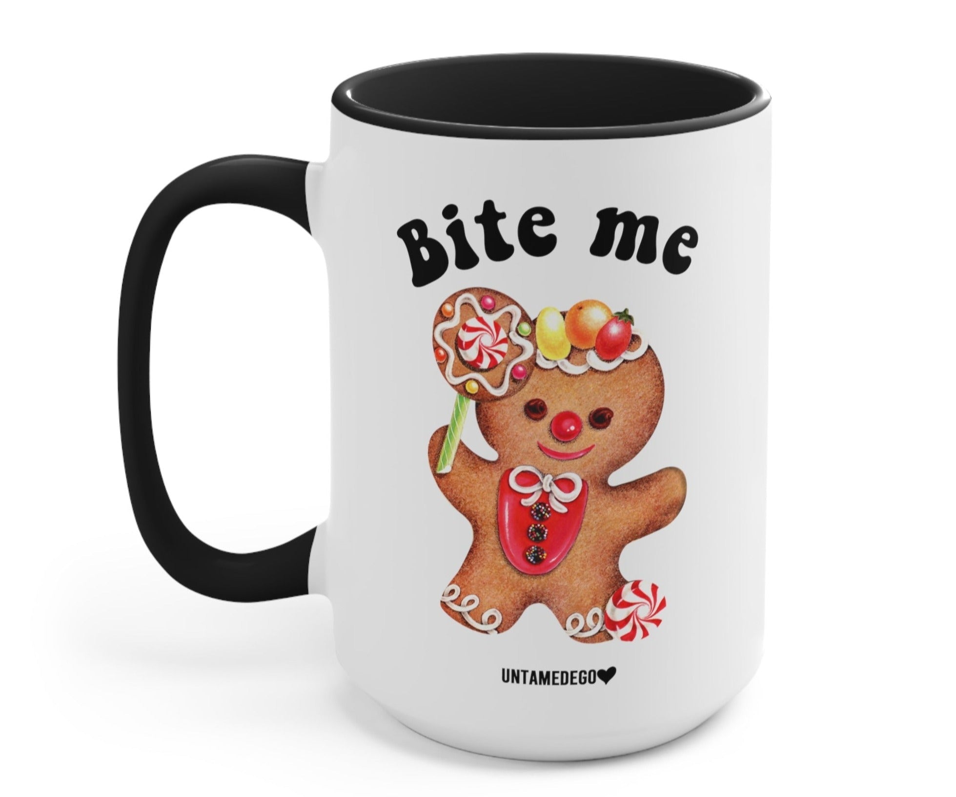 Bite Me Gingerbread Christmas Mug - UntamedEgo LLC.