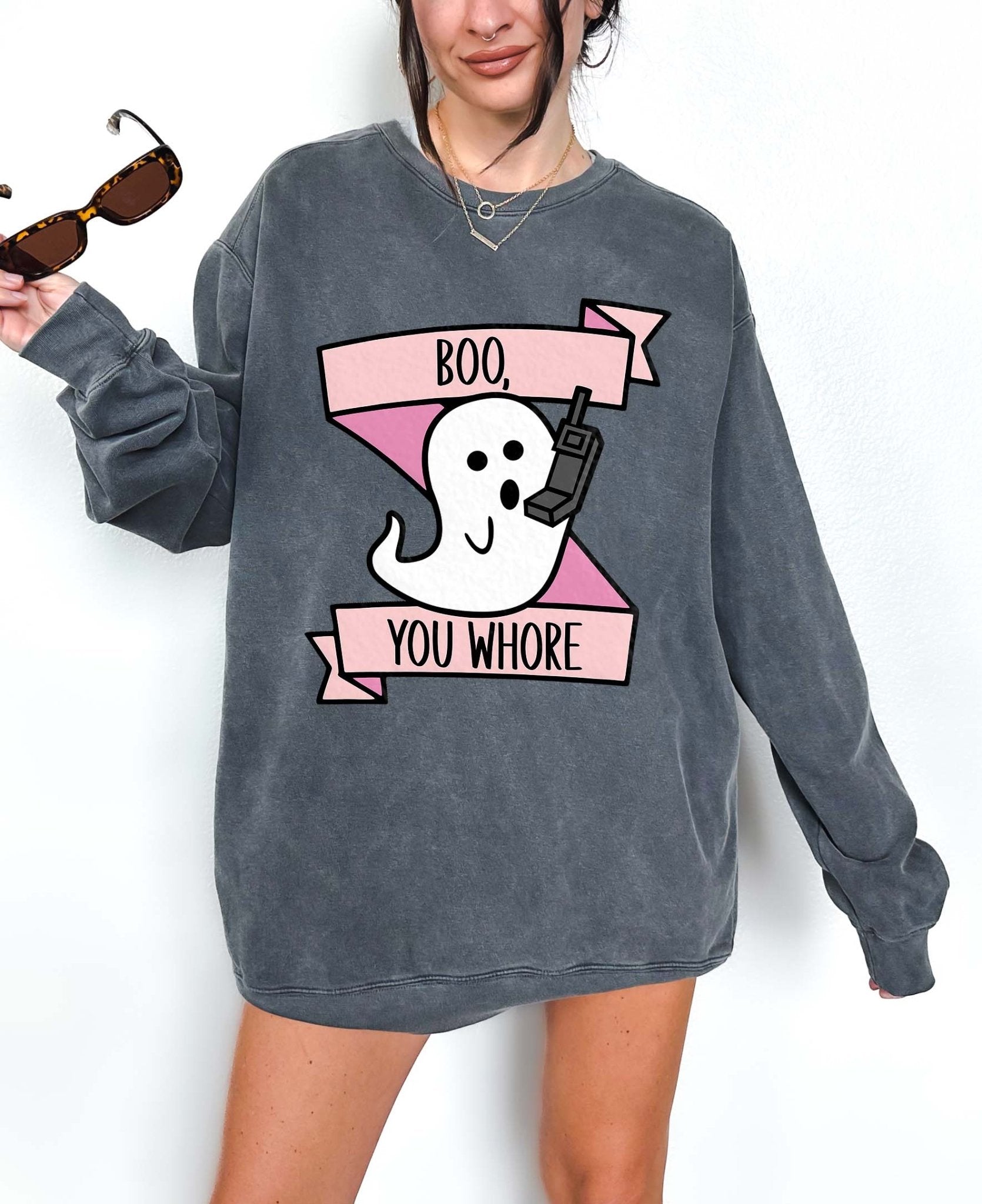 Boo Ghostie Crew Sweatshirt - UntamedEgo LLC.