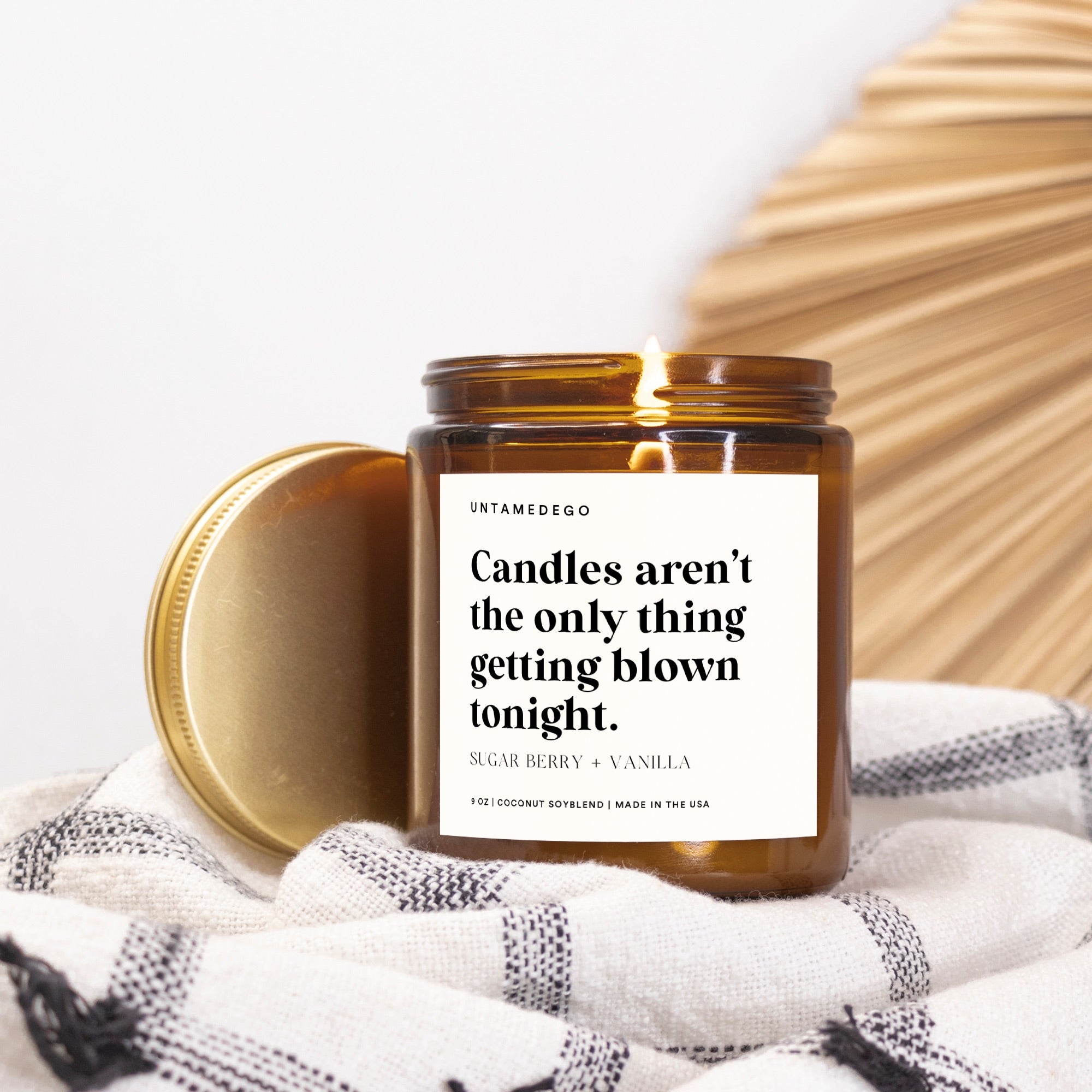 Candles aren’t the only thing getting blown tonight -Amber Jar 9oz- sugar berry vanilla - UntamedEgo LLC.