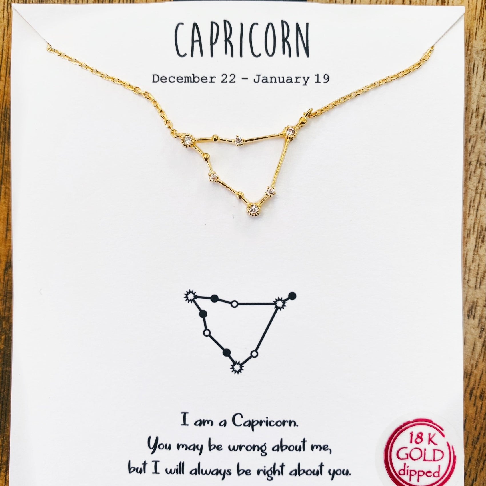 Capricorn Constellation Star Charm Necklace - UntamedEgo LLC.