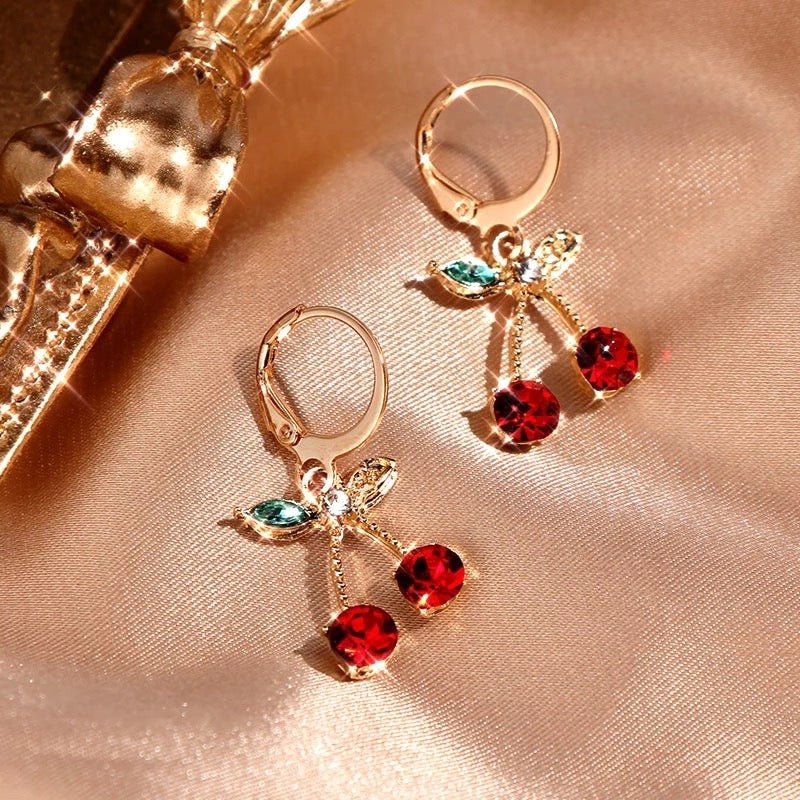 Cherry Drop Fetish Diamond Earrings - UntamedEgo LLC.