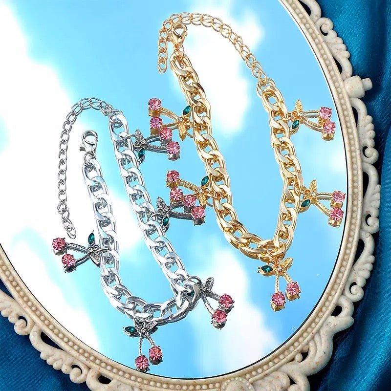 Cherry Fetish Cuban Link Bracelet - UntamedEgo LLC.