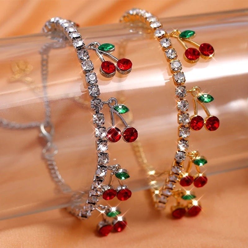 Cherry Fetish Diamond Link Bracelet - UntamedEgo LLC.