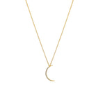Crescent Diamond Gold Dipped Necklace - UntamedEgo LLC.