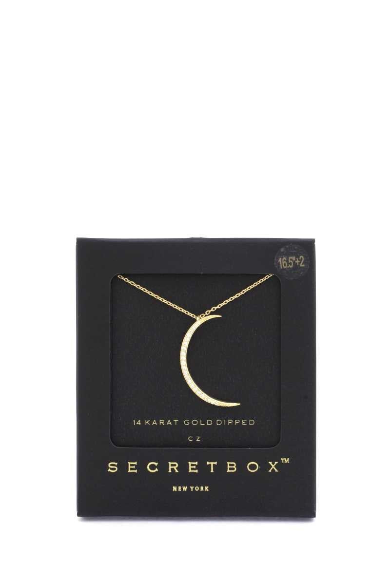 Crescent Diamond Gold Dipped Necklace - UntamedEgo LLC.