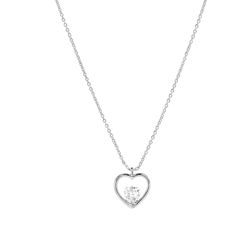 Cubic Bling Heart Gold Dipped Necklace - UntamedEgo LLC.