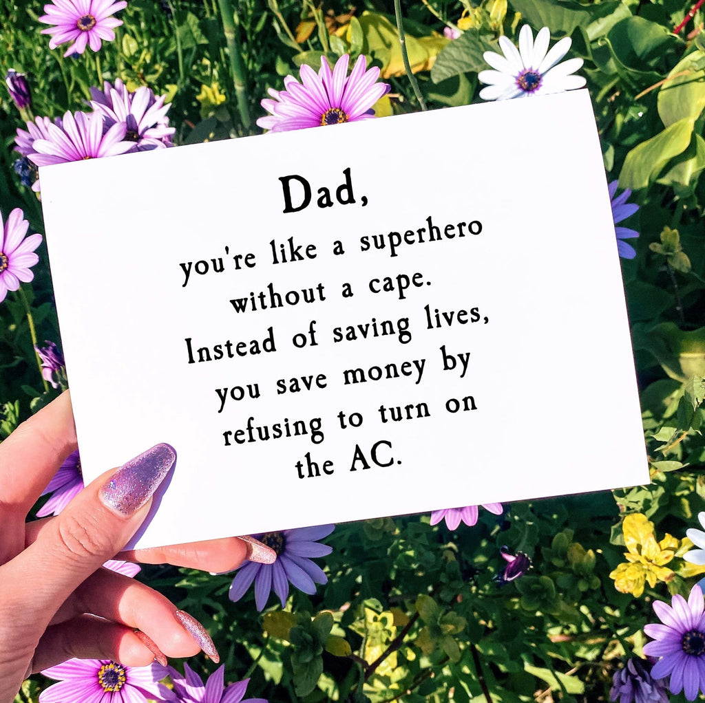 Dad You're Like A Superhero Father's Day Card - UntamedEgo LLC.