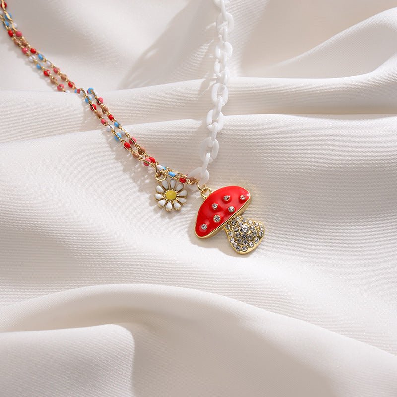 Daisy Mushroom Pendant Necklace - UntamedEgo LLC.