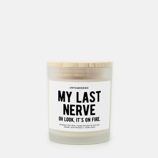 My Last Nerve Frosted Glass Jar Candle