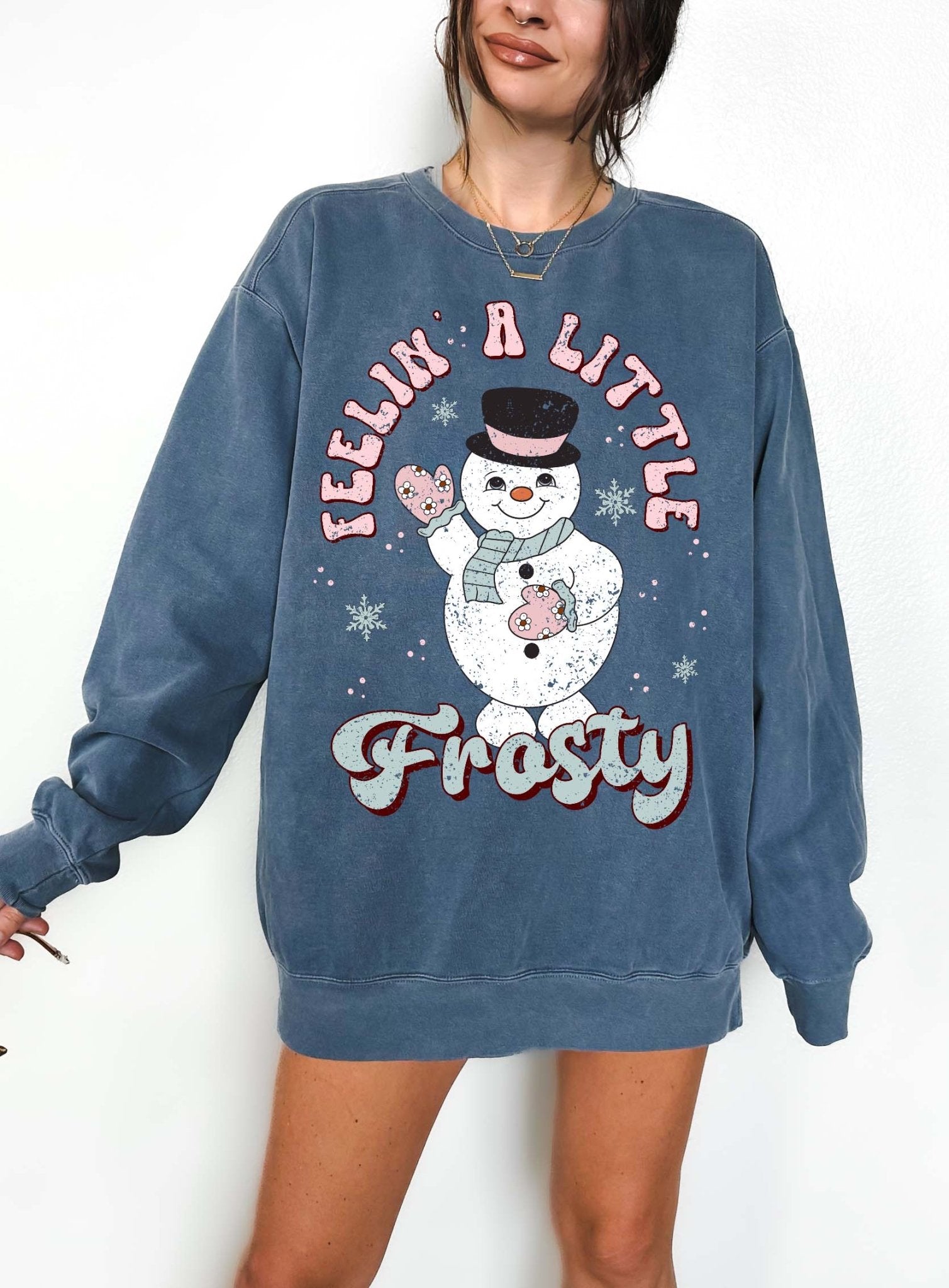 Feelin A Little Frosty Crew Christmas Sweatshirt - UntamedEgo LLC.