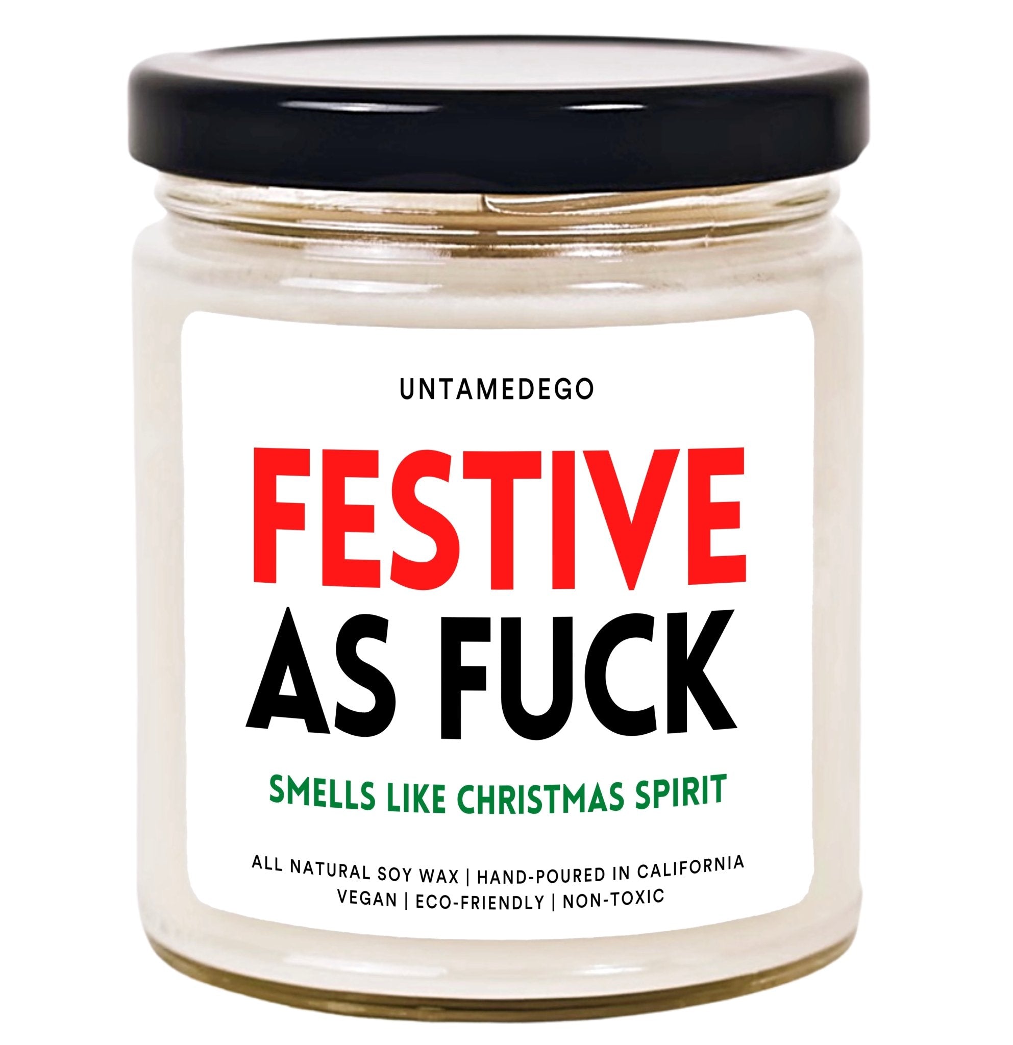 Festive AF Hand Poured Candle - UntamedEgo LLC.