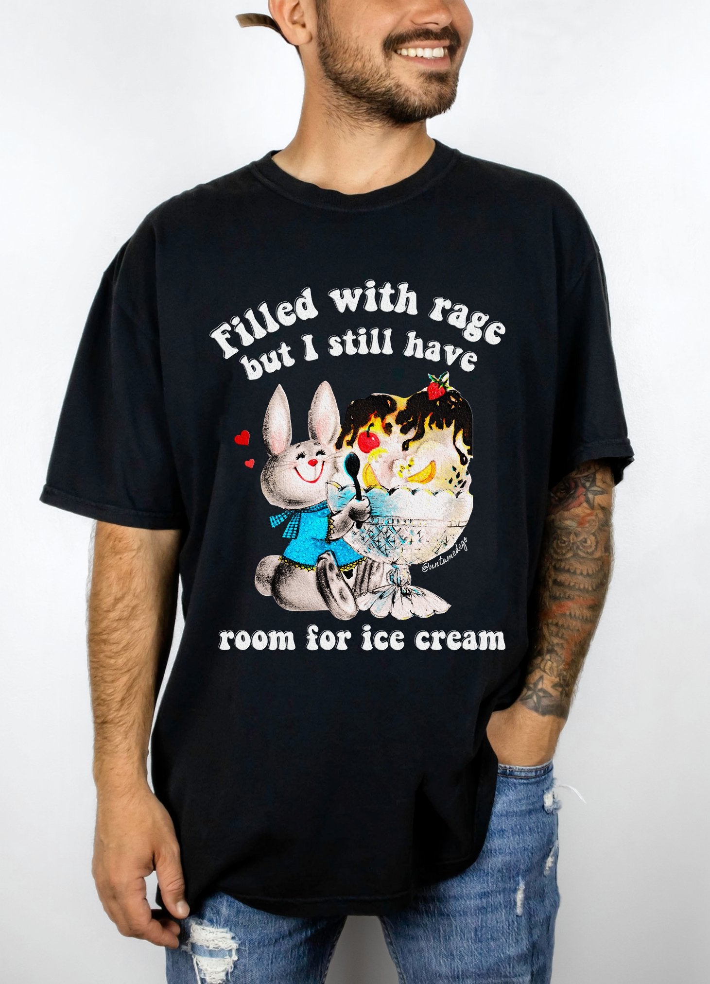 Filled With Rage But I Still Have Room For Ice Cream Mens Tee - UntamedEgo LLC.