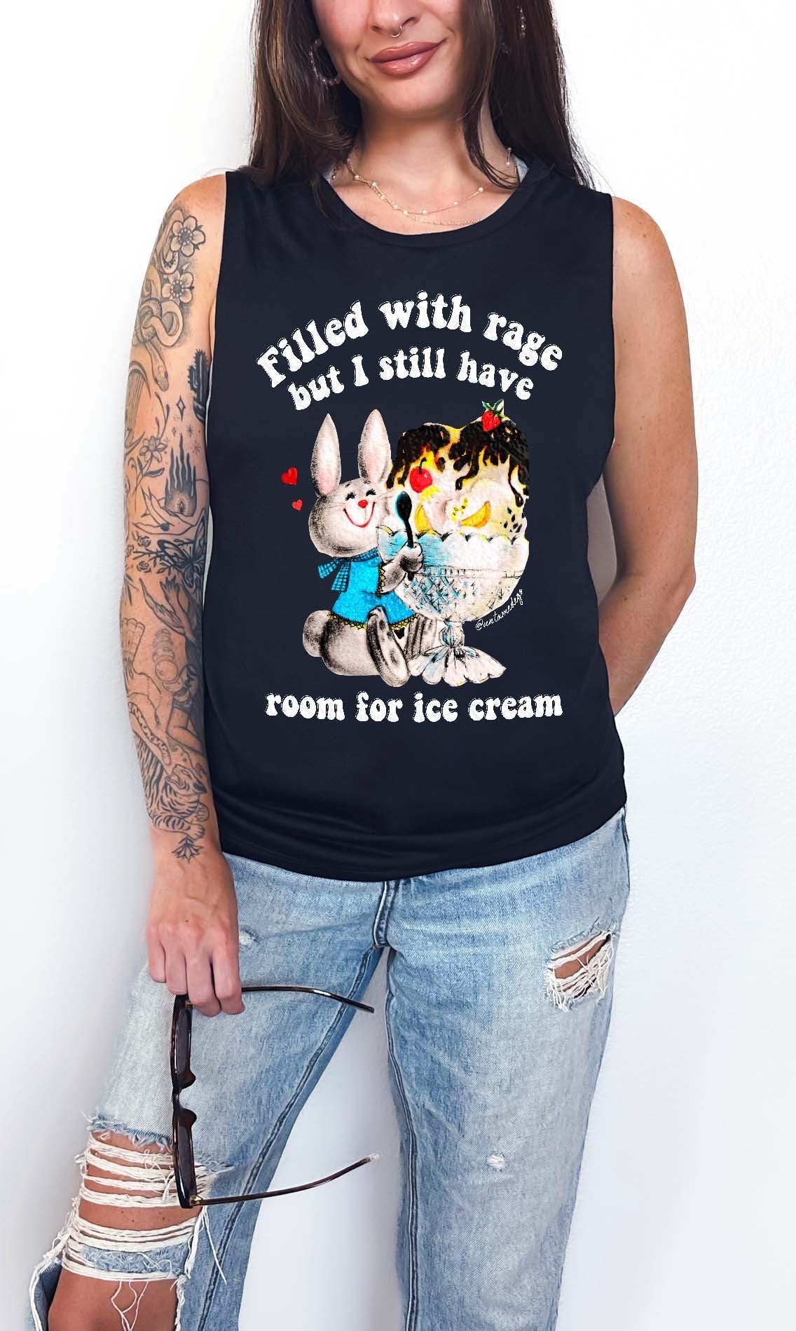Filled With Rage But I Still Have Room For Ice Cream Muscle Tank - UntamedEgo LLC.