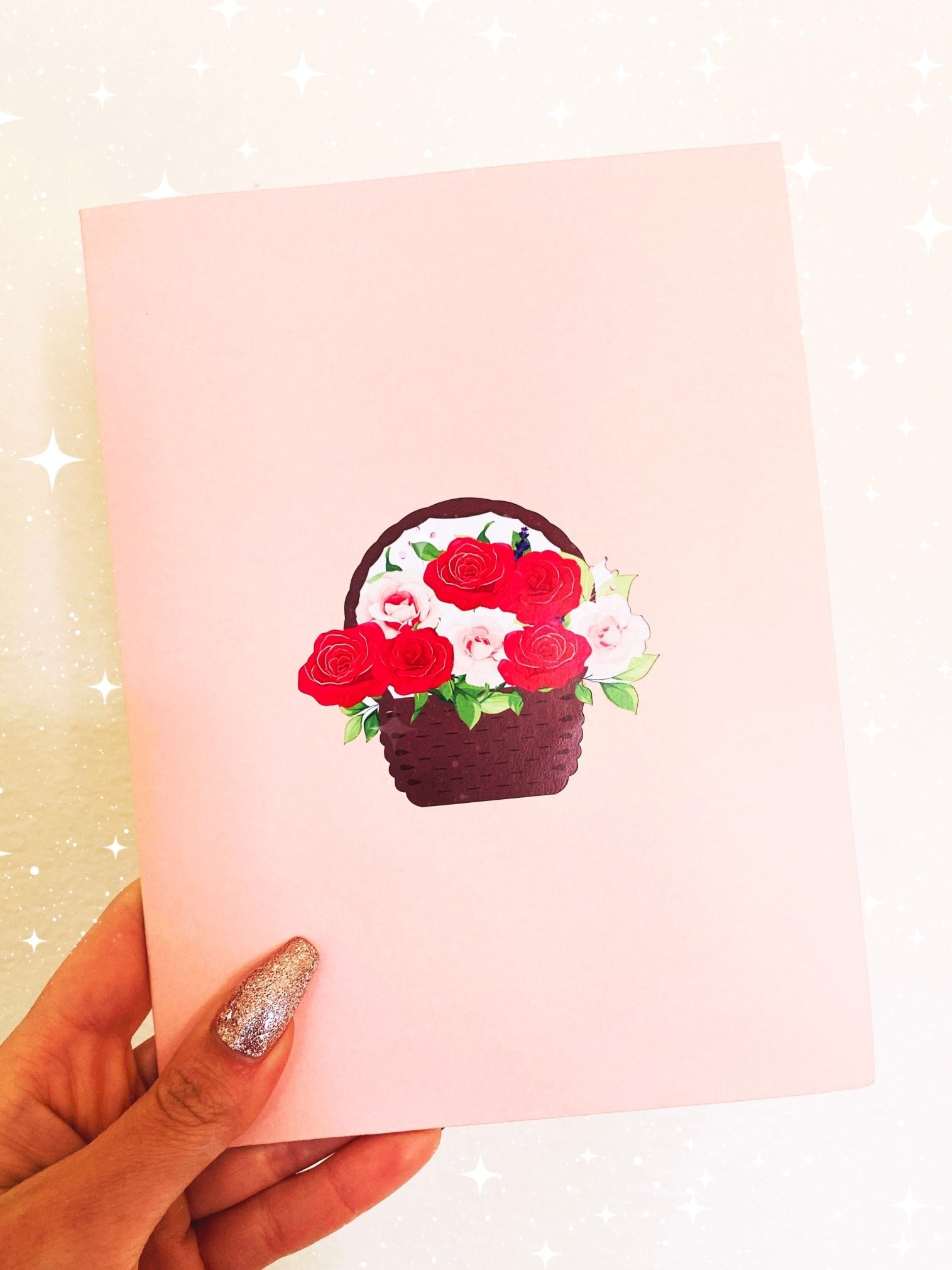 Flower Basket Pop Up Greeting Card - UntamedEgo LLC.