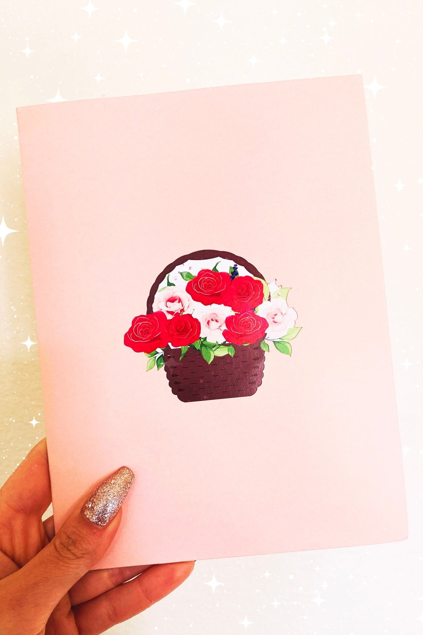 Flower Basket Pop Up Greeting Card - UntamedEgo LLC.