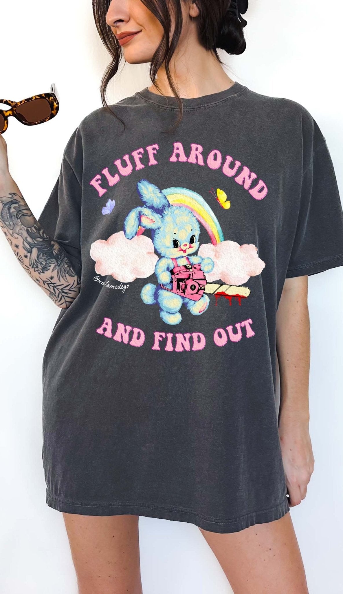 Fluff Around And Find Out Rage Bunny Tee - UntamedEgo LLC.