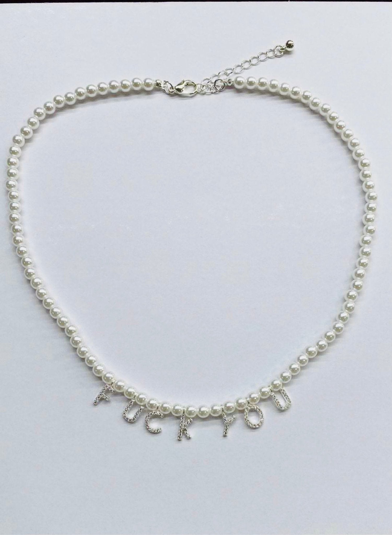 Fuc* You Pearl Necklace - UntamedEgo LLC.