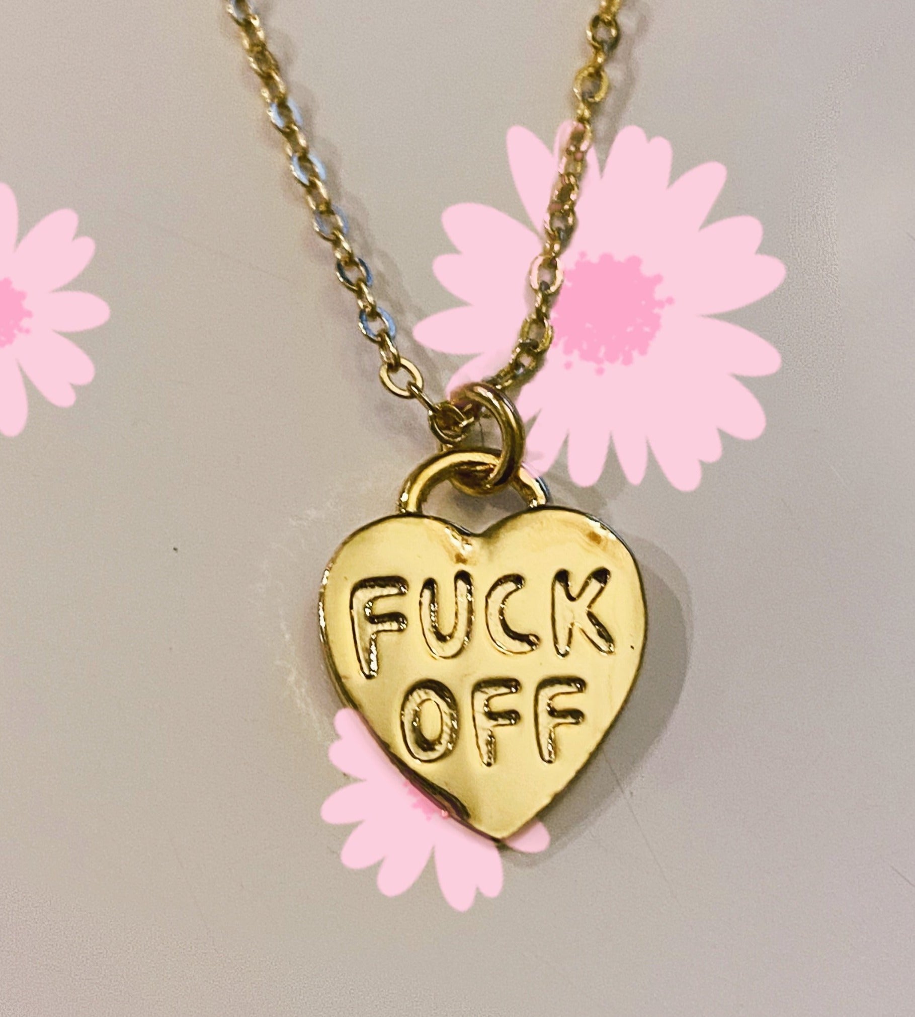 Fuck Off 18k Gold Plated Necklace - UntamedEgo LLC.