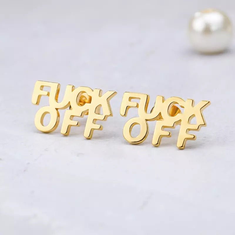 Fuck Off Stud Earrings - UntamedEgo LLC.