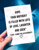 Funny Autocorrect Birthday Card - UntamedEgo LLC.