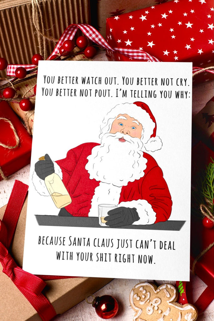 Funny Santa Christmas Card - UntamedEgo LLC.