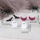 Halloween Moon Bat Ghost Stud Earrings - UntamedEgo LLC.