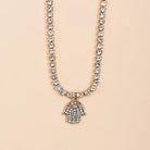 Hamsa Crystal Pendant Necklace - UntamedEgo LLC.