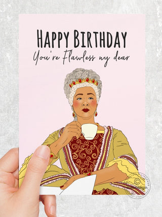 Happy Birthday You're Flawless My Dear Greeting Card - UntamedEgo LLC.