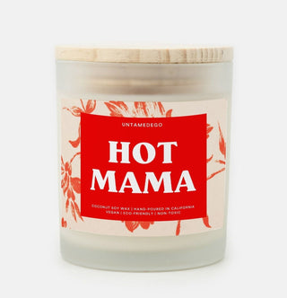 Hot Mama Frosted Glass Jar Candle - UntamedEgo LLC.