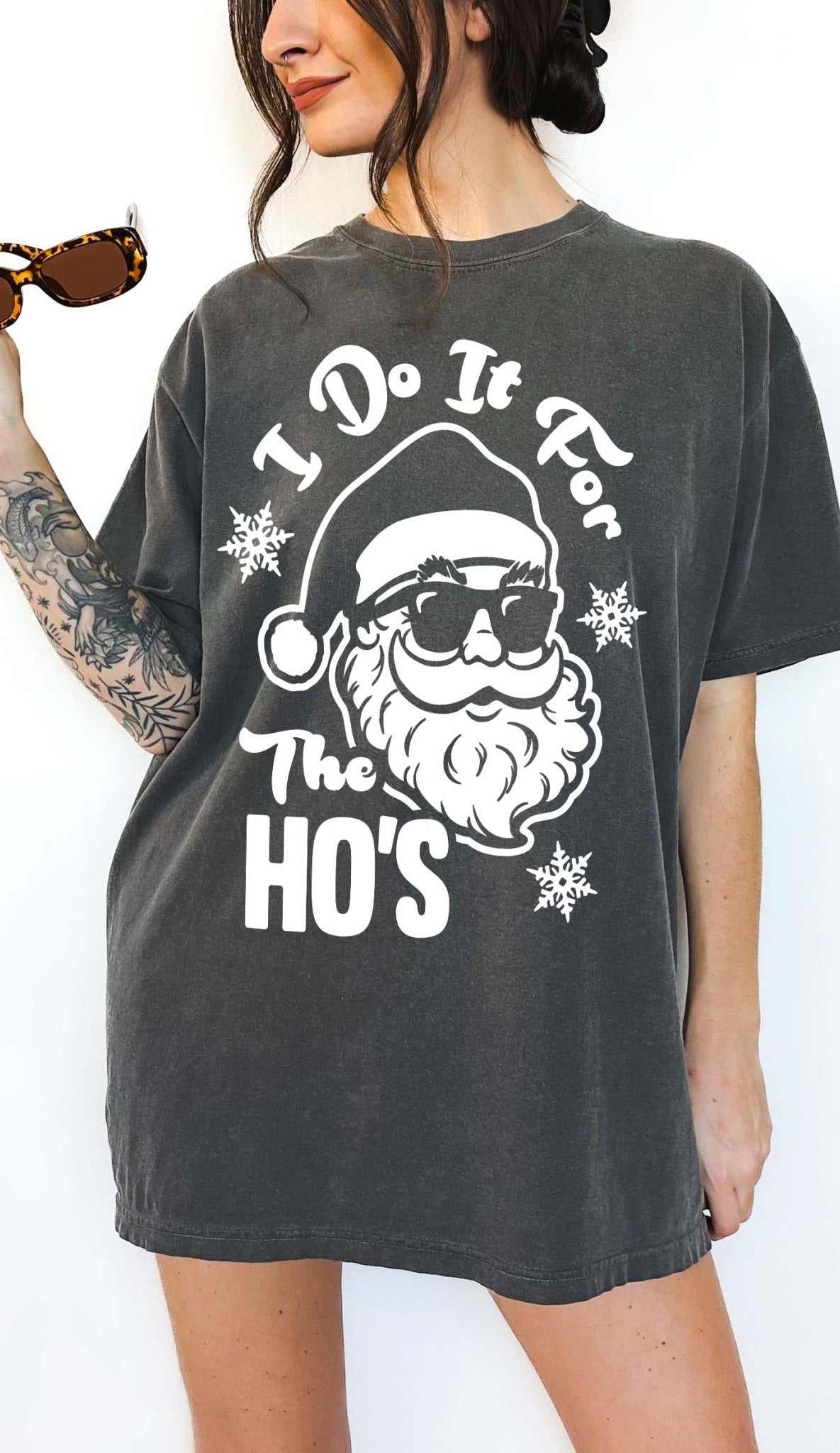 I Do It For The Ho's Christmas Santa Sweater Crew - UntamedEgo LLC.