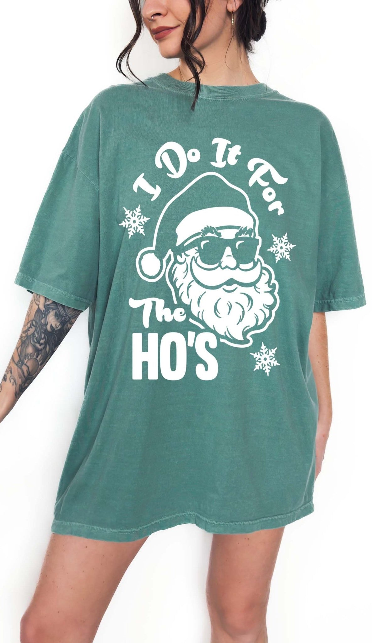 I Do It For The Ho's Christmas Santa Sweater Crew - UntamedEgo LLC.