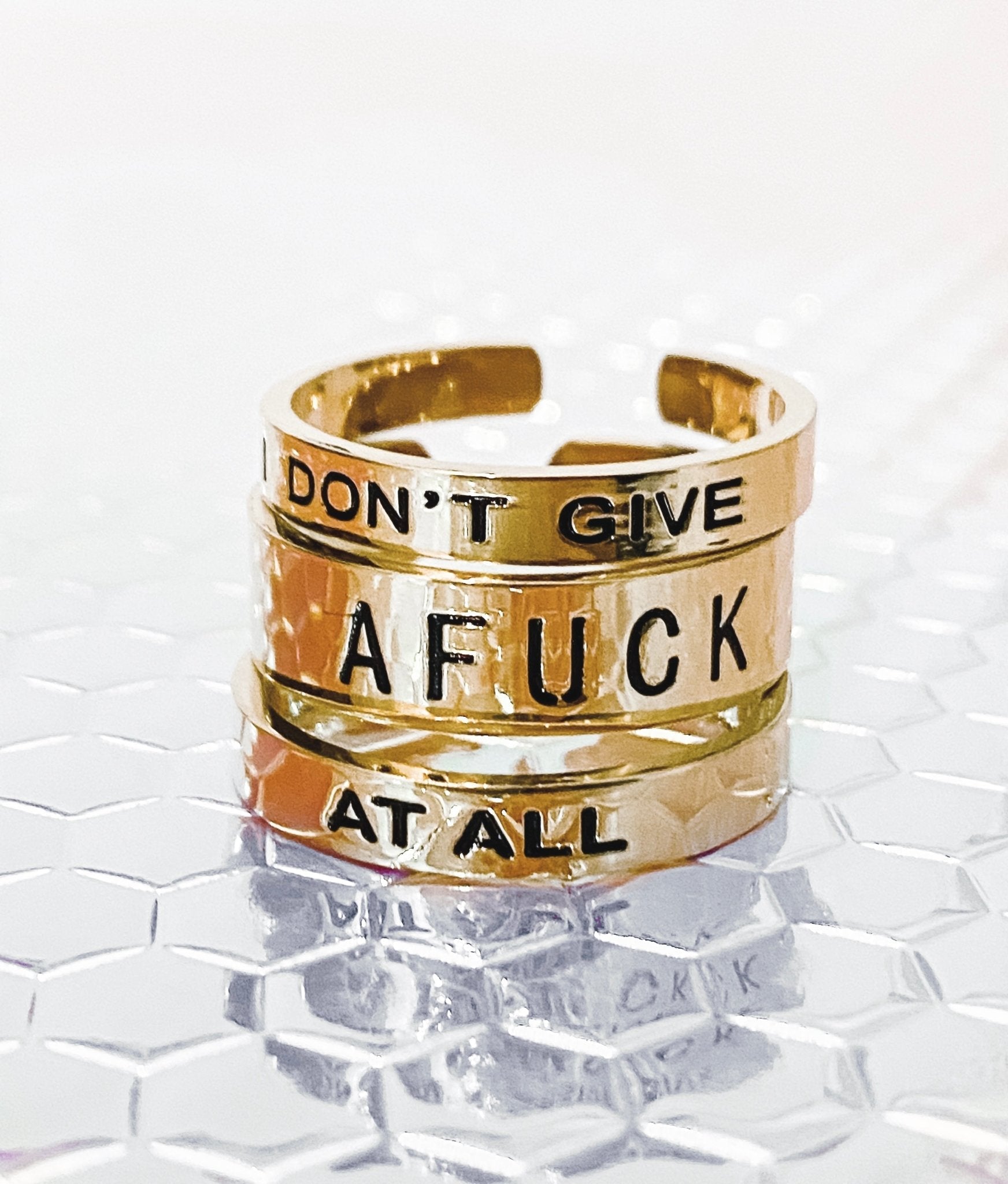I Don't Give A Fuck At All Ring Set - UntamedEgo LLC.