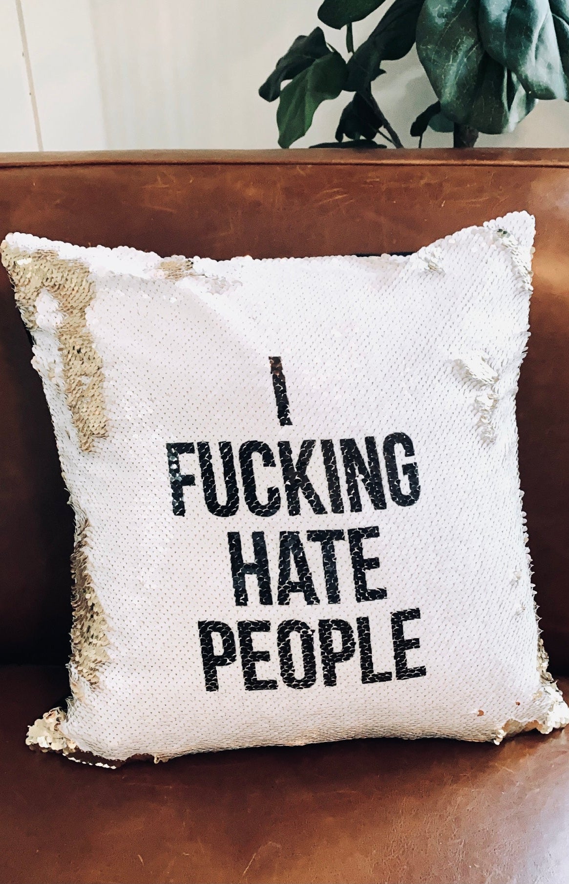 I Fucking Hate People Reveal Pillow Cover - UntamedEgo LLC.