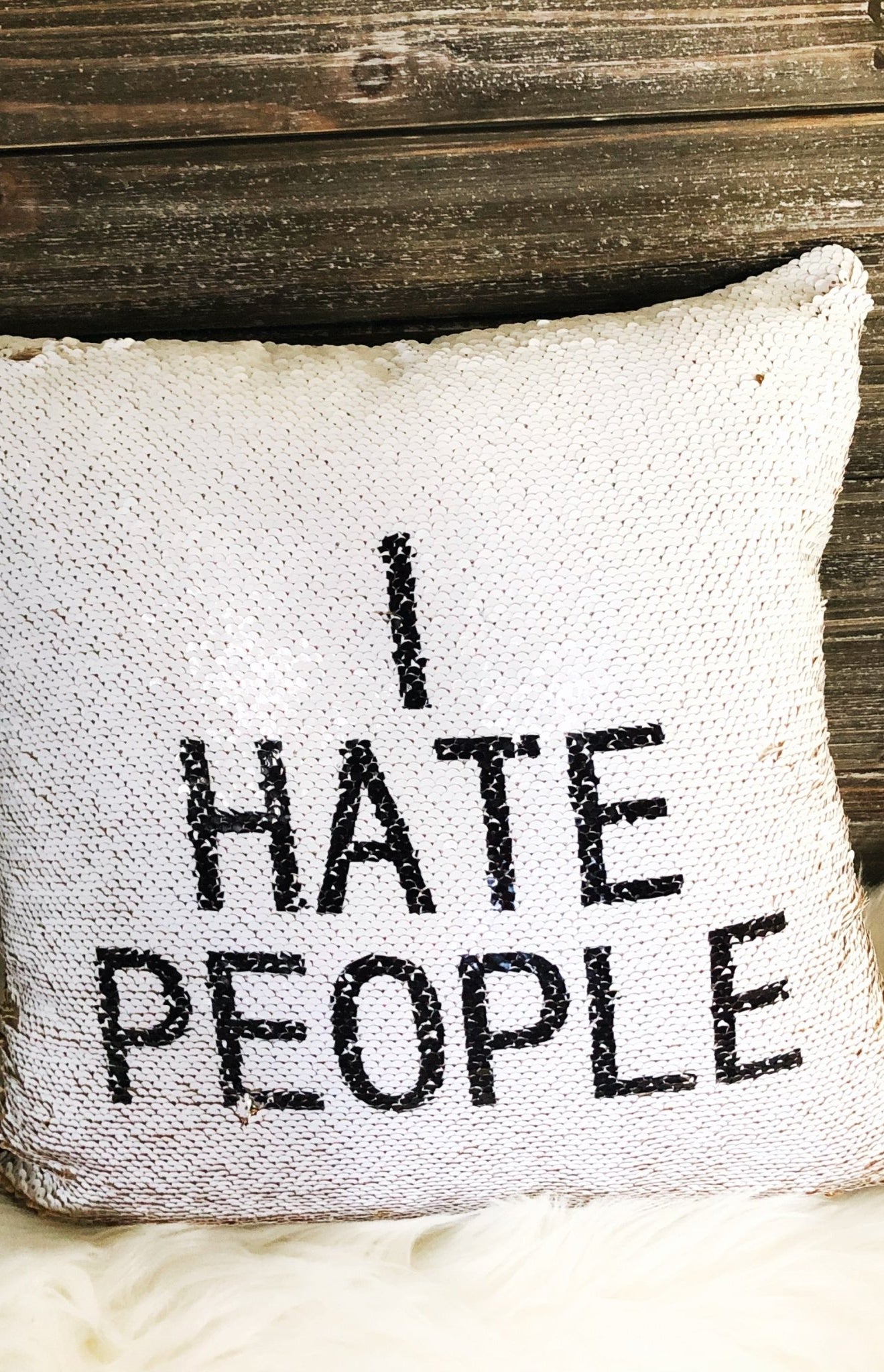 I HATE PEOPLE PILLOW COVER - UntamedEgo LLC.