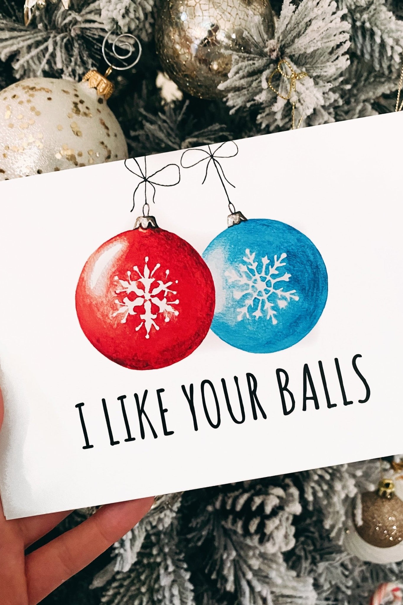 I Like Your Balls Christmas Card - UntamedEgo LLC.