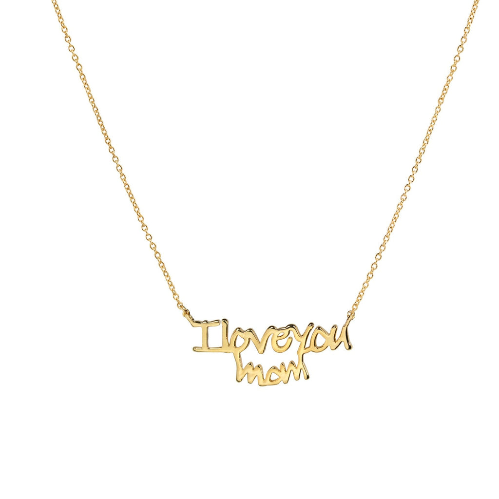 I Love You Mom Gold Dipped Necklace - UntamedEgo LLC.
