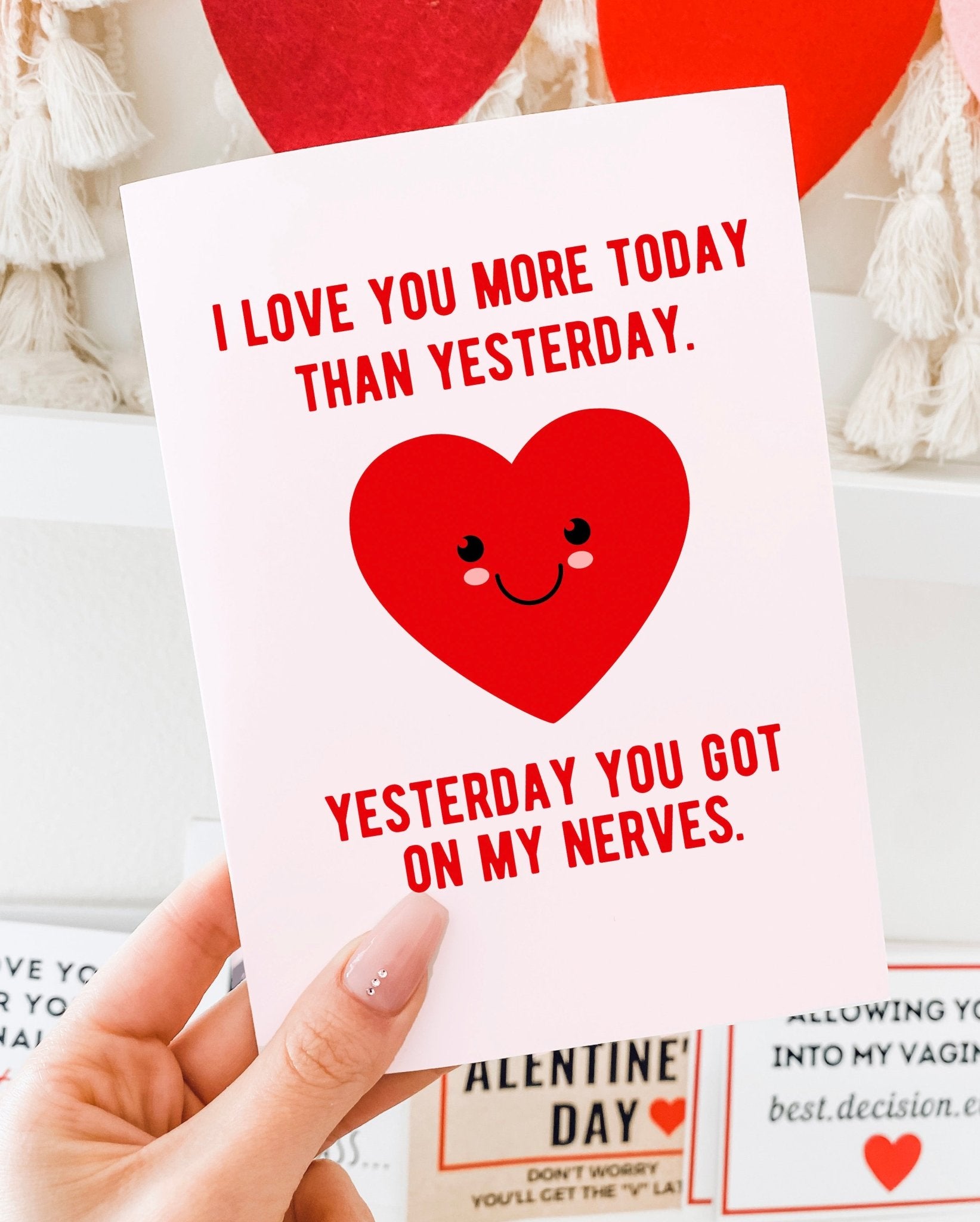 I Love You More Today Than Yesterday Greeting Card - UntamedEgo LLC.