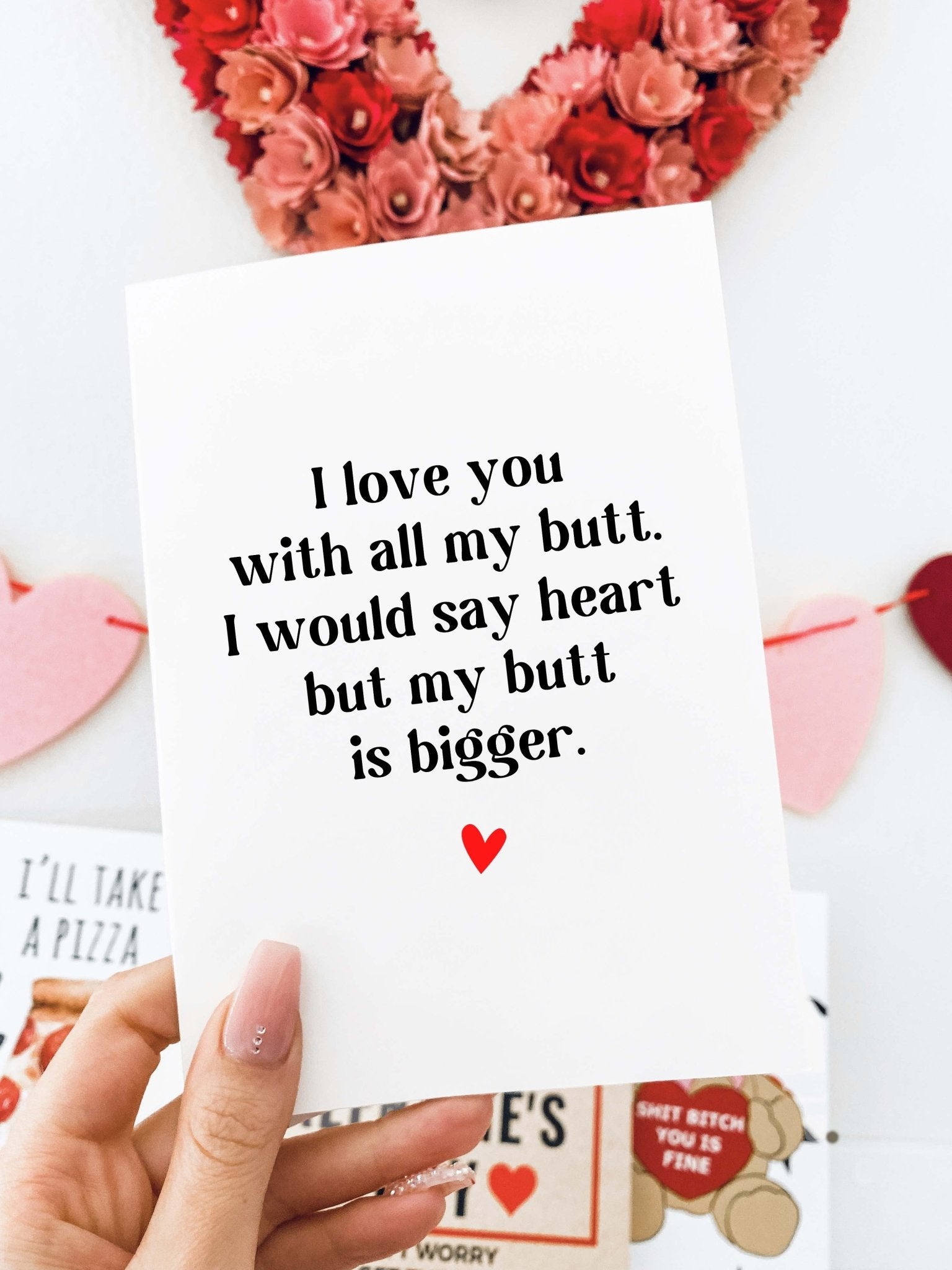 I Love You With All My Butt Greeting Card - UntamedEgo LLC.