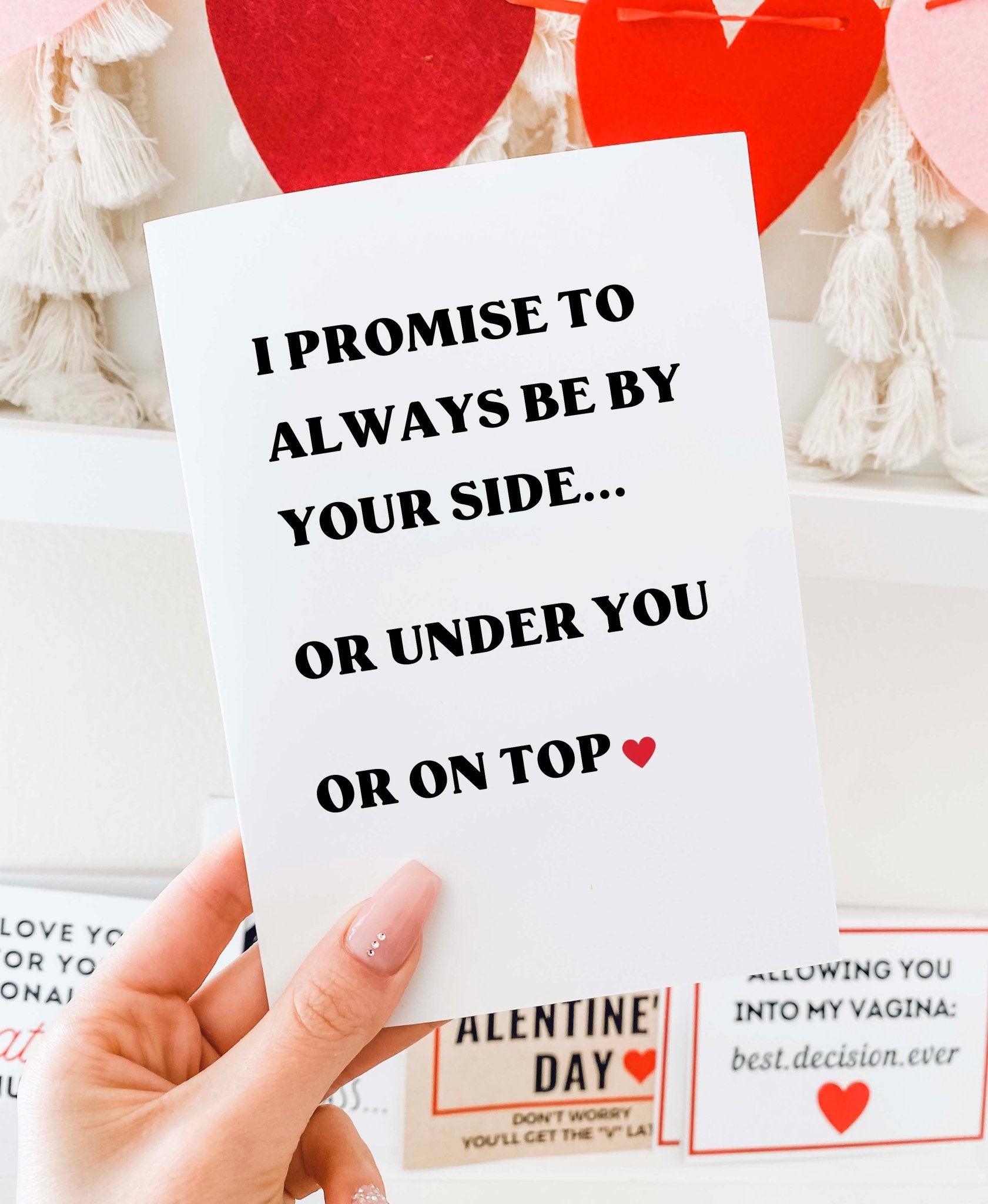I Promise To Always Be By Your Side Or Under You Or On Top Of You Greeting Card - UntamedEgo LLC.
