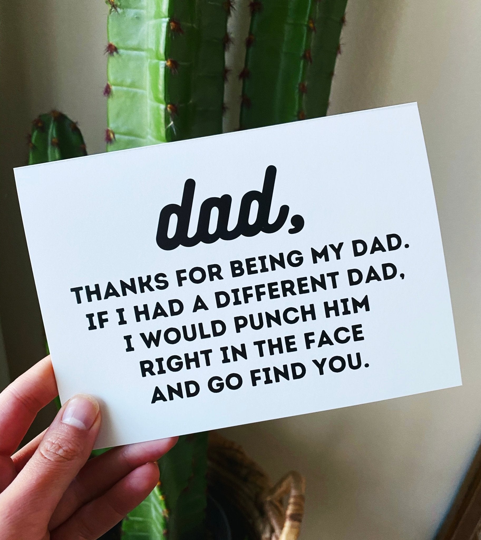 If I had A Different Dad I Would Punch Him Right In The Face Card - UntamedEgo LLC.