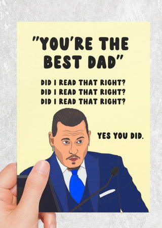 Johnny Best Dad Greeting Card - UntamedEgo LLC.