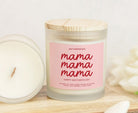 Mama Mama Mama Happy Mother's Day Frosted Glass Jar Candle - UntamedEgo LLC.
