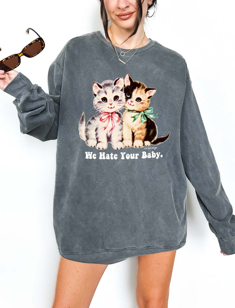 Mean Cats Crew Sweatshirt - UntamedEgo LLC.