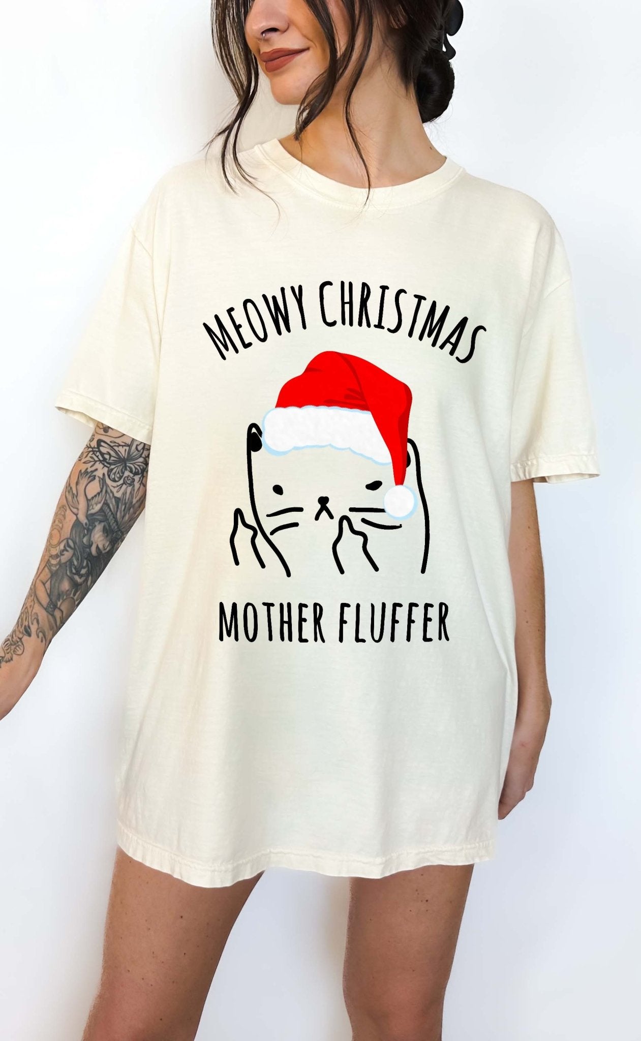 Meowy Christmas Mother Fluffer Christmas Tee - UntamedEgo LLC.